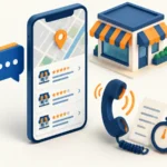Local business listings, chat, and call billing illustration
